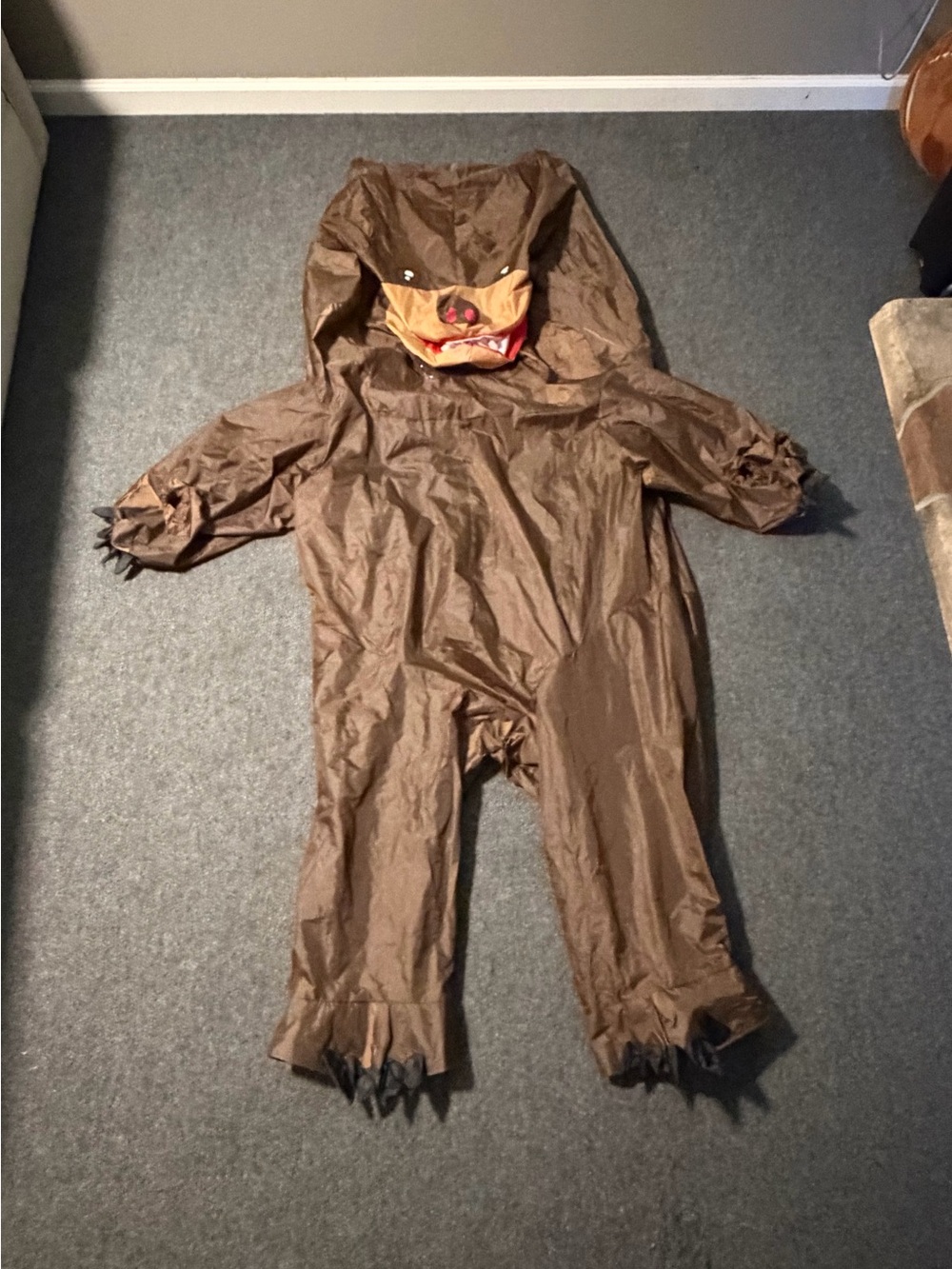 Adult Inflatable Bear Costume Full Body Blow Up Brown Bear